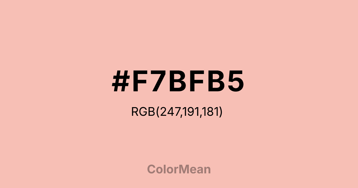 #F7BFB5 color swatch