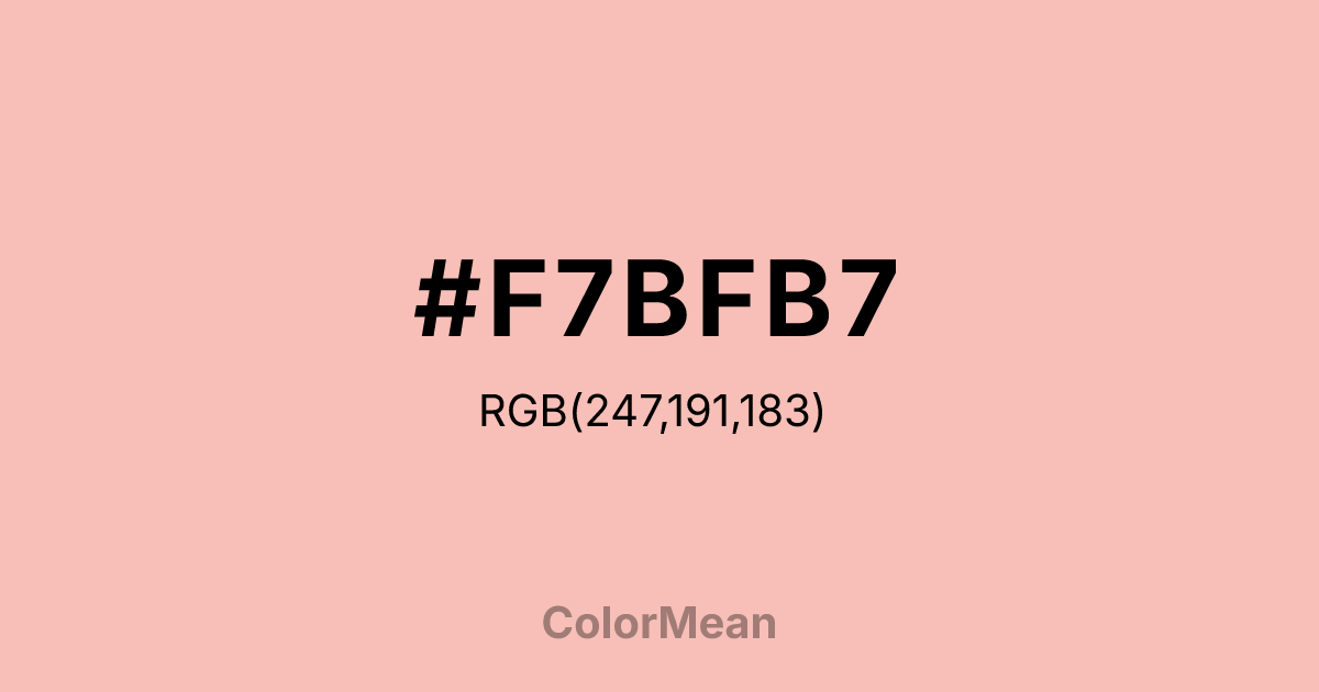#F7BFB7 color swatch