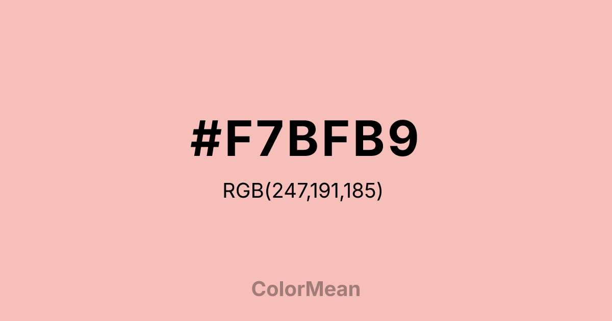 #F7BFB9 color swatch