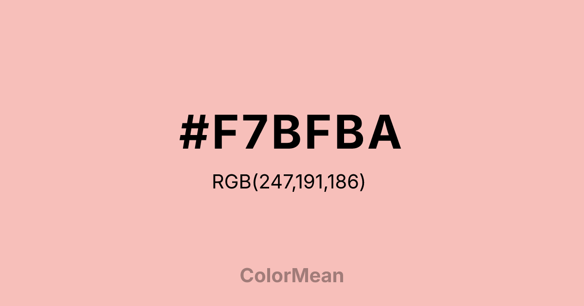 #F7BFBA color swatch