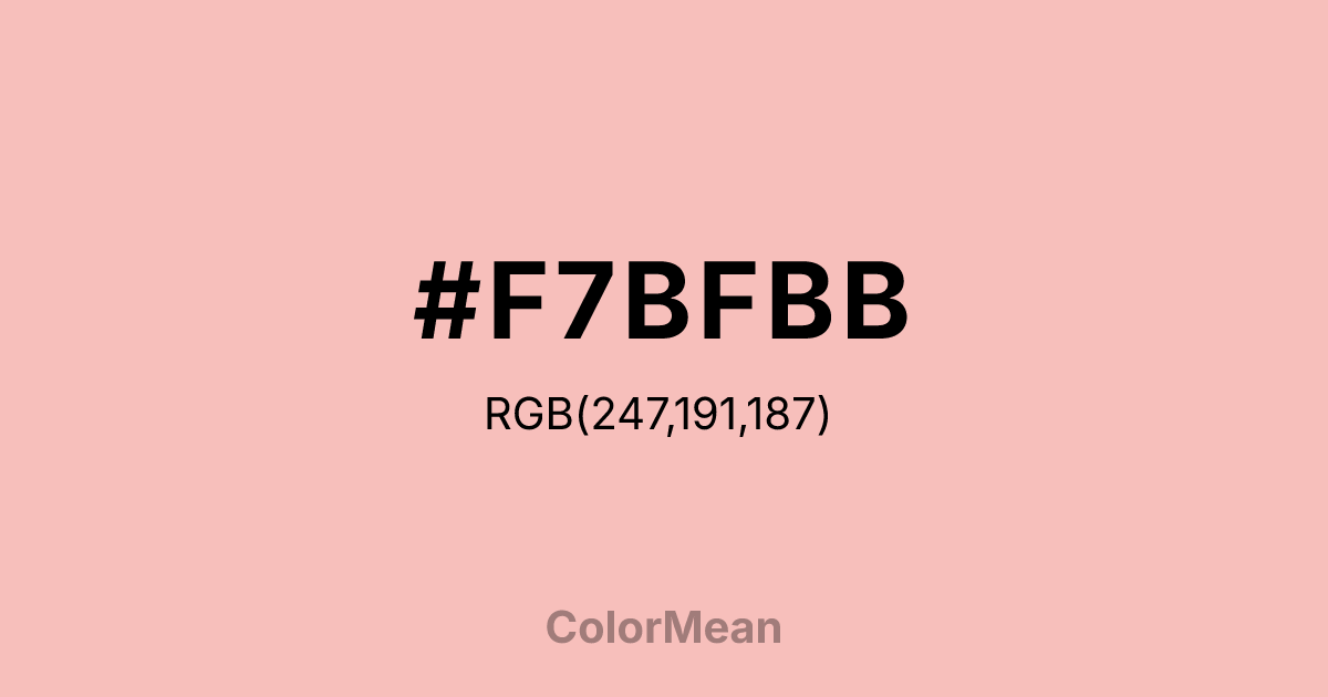 #F7BFBB color swatch