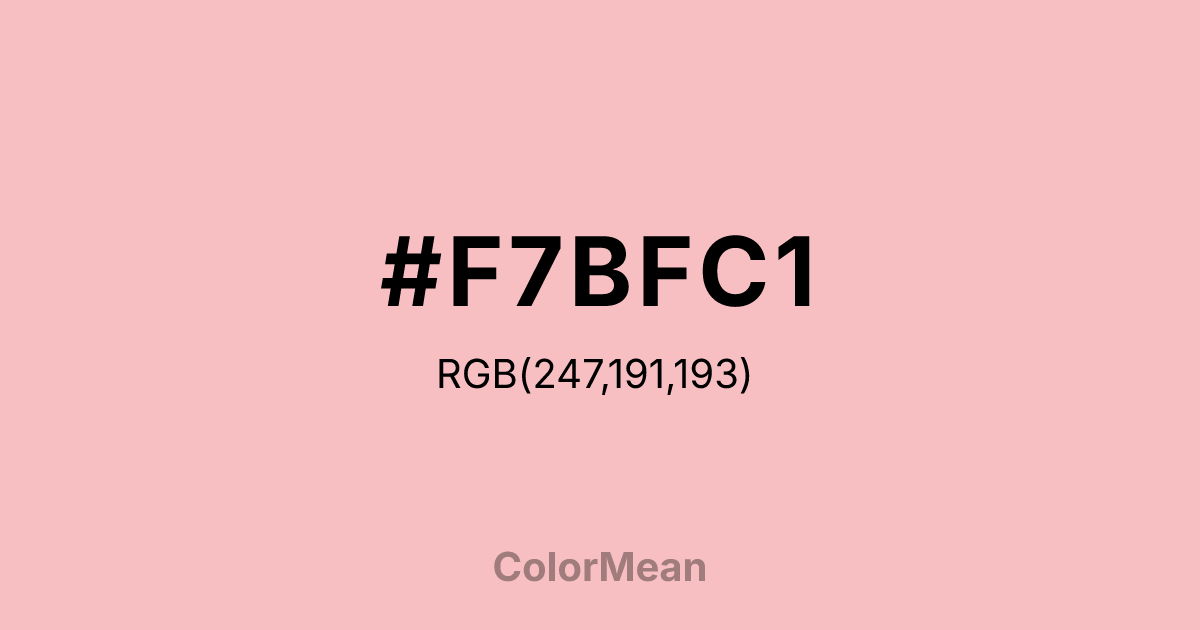 #F7BFC1 color swatch