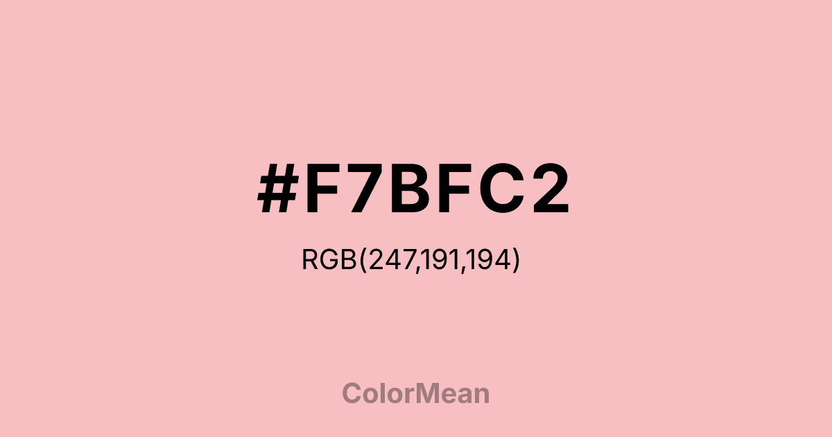 #F7BFC2 color swatch