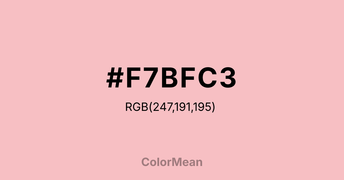 #F7BFC3 color swatch