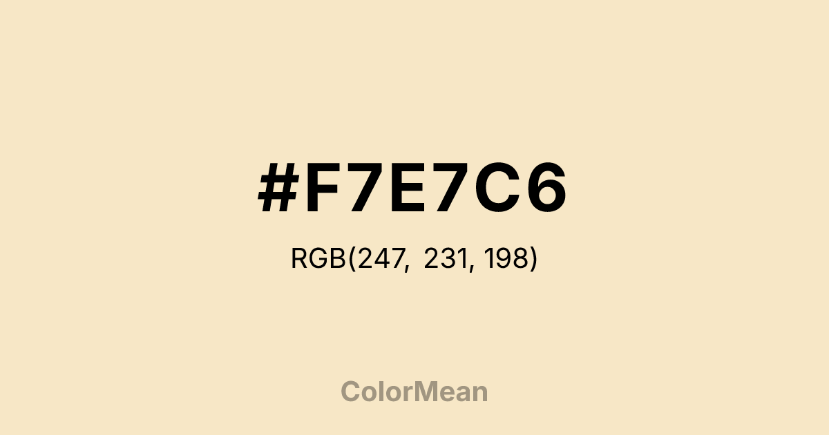#F7E7C6 color swatch