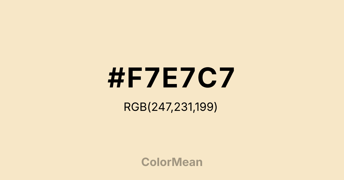 #F7E7C7 color swatch