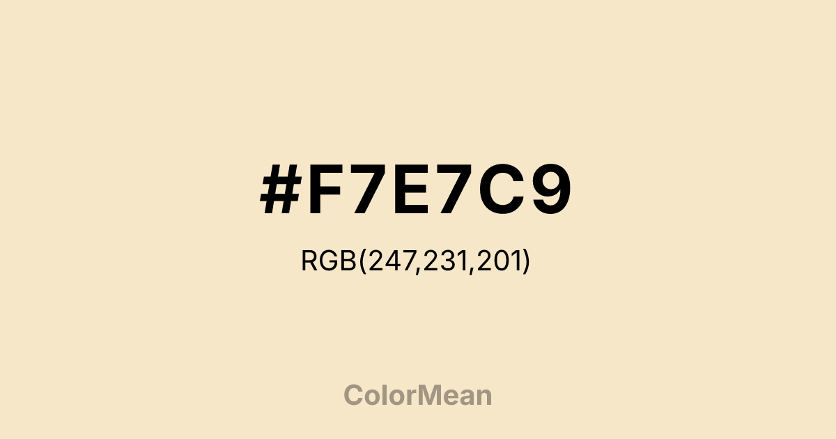 #F7E7C9 color swatch