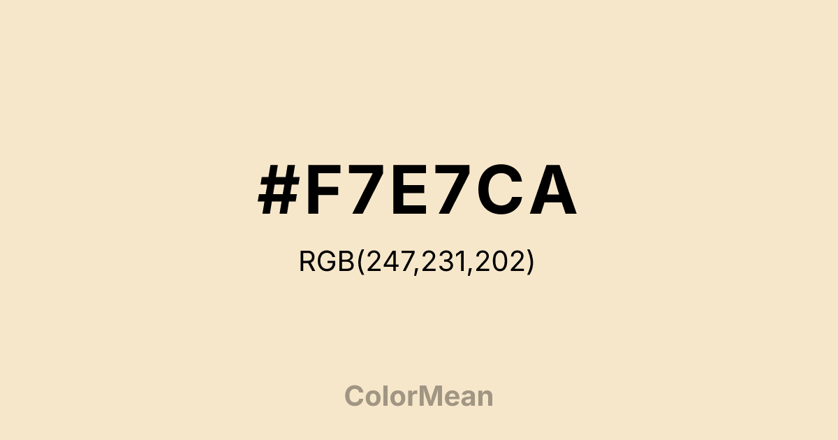 #F7E7CA color swatch