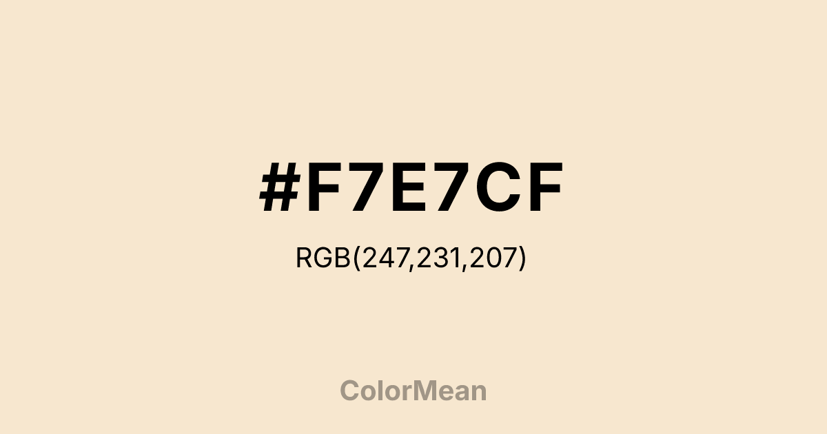 #F7E7CF color swatch