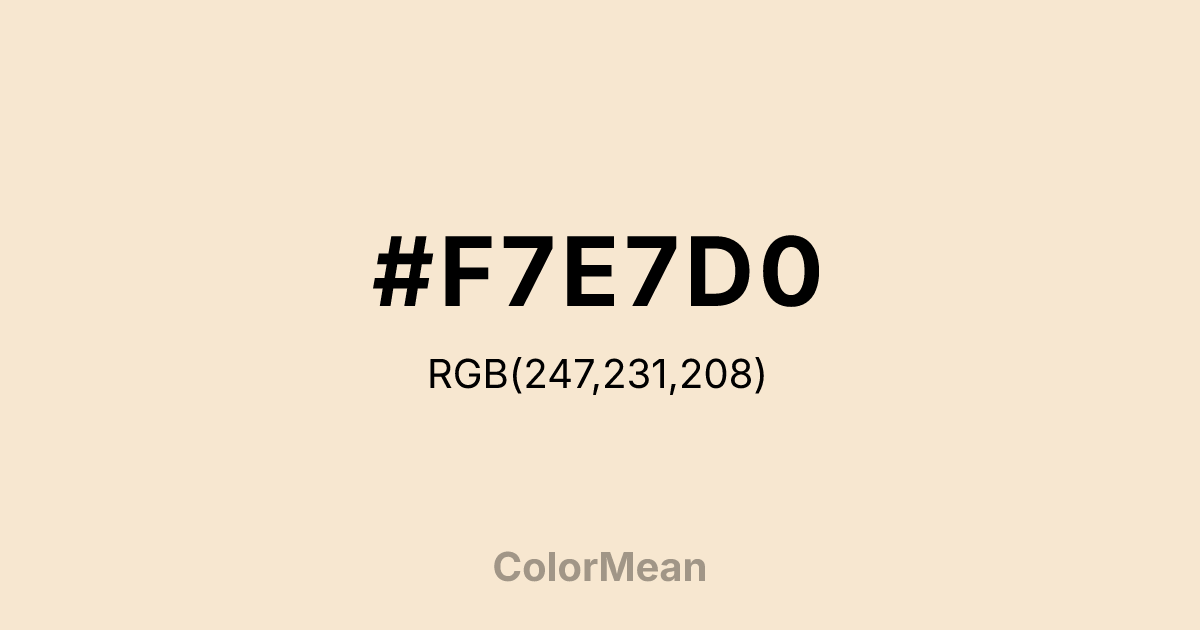 #F7E7D0 color swatch