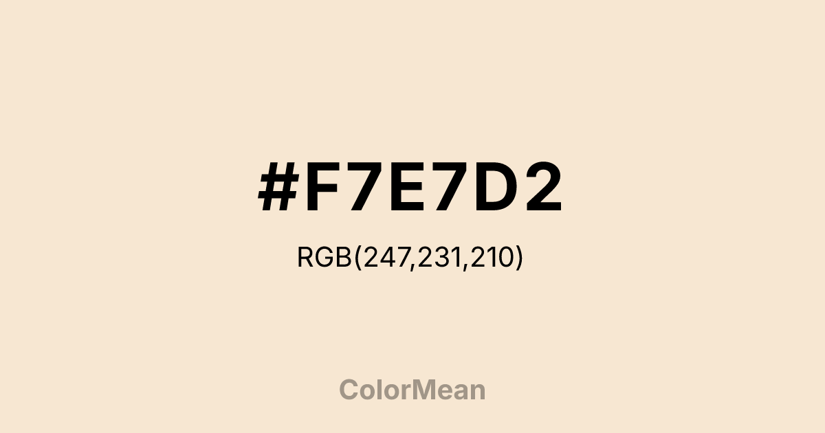 #F7E7D2 color swatch