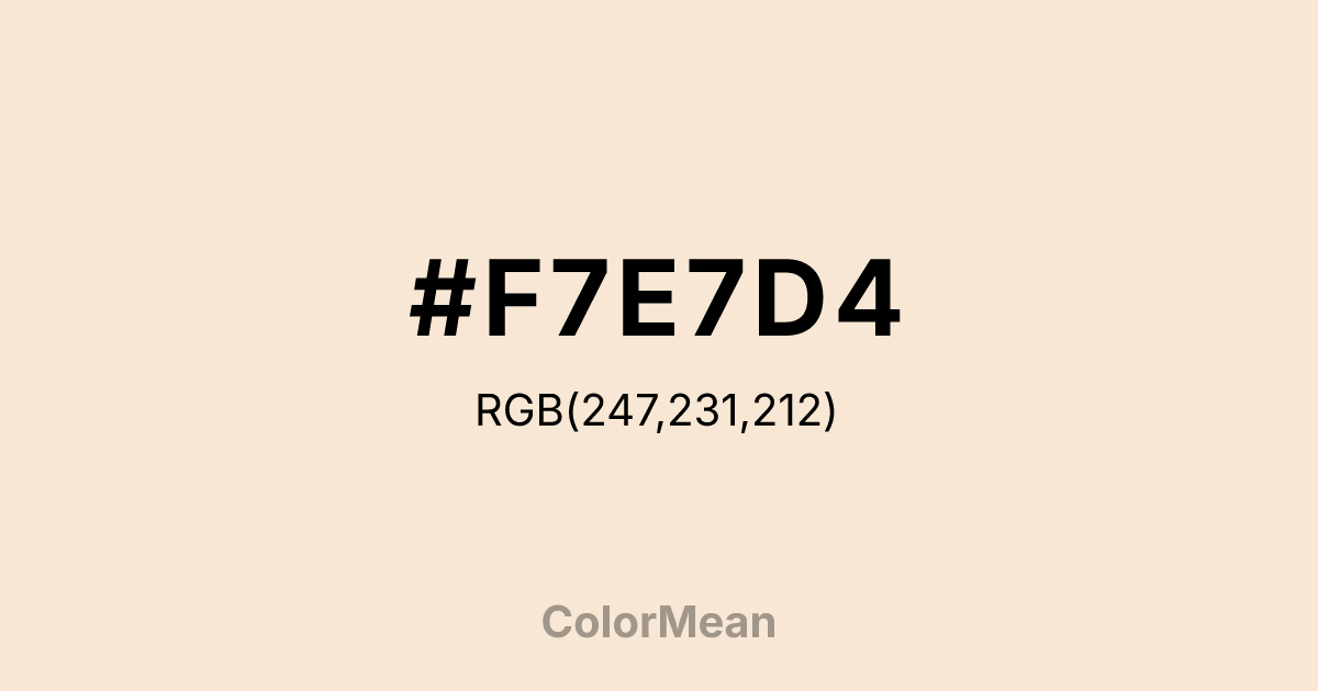 #F7E7D4 color swatch