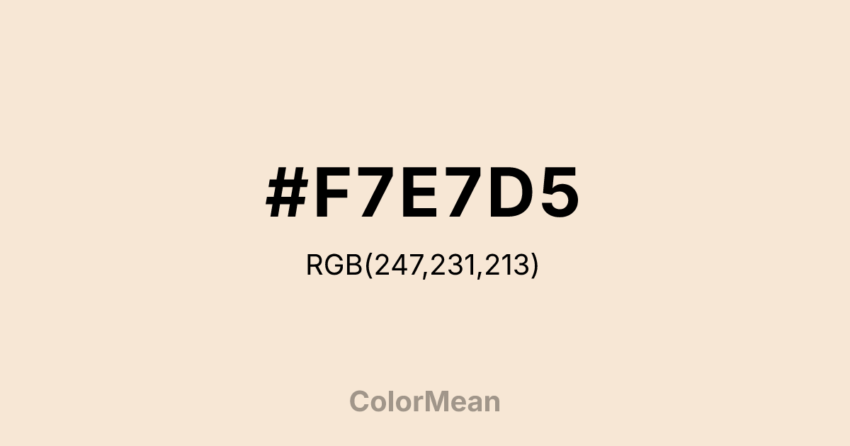 #F7E7D5 color swatch