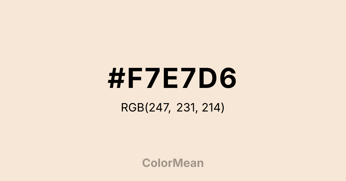 #F7E7D6 color swatch