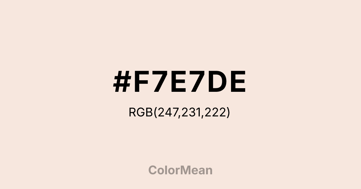 #F7E7DE color swatch