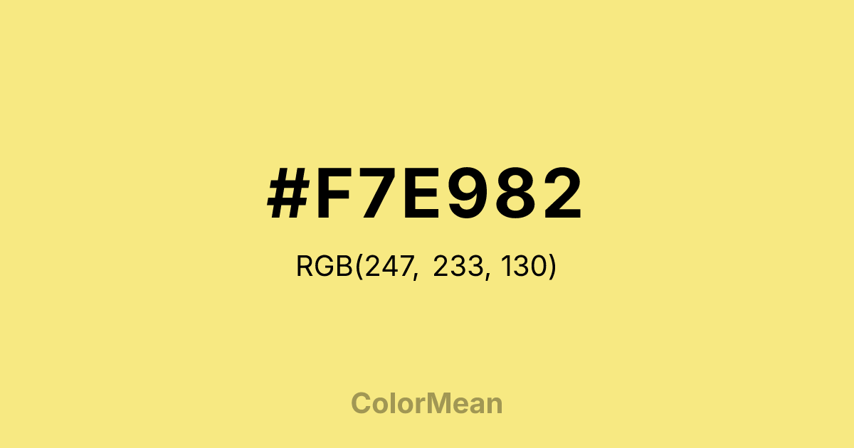 #F7E982 color swatch