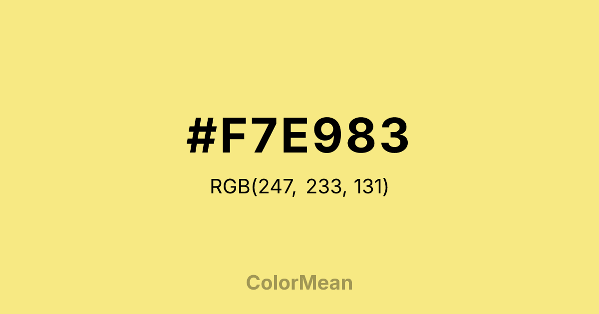 #F7E983 color swatch