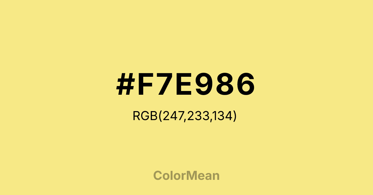 #F7E986 color swatch