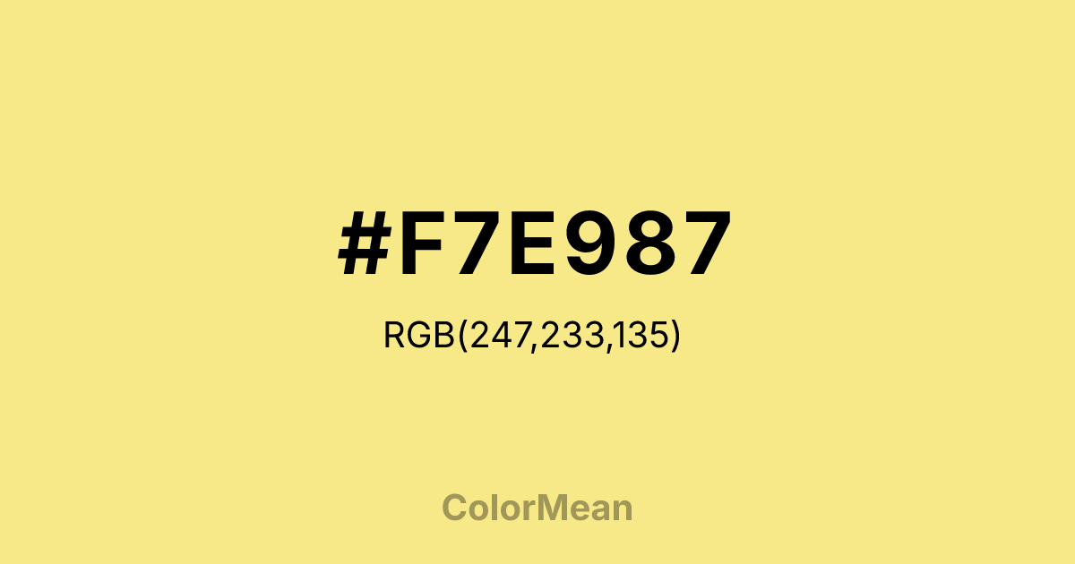 #F7E987 color swatch
