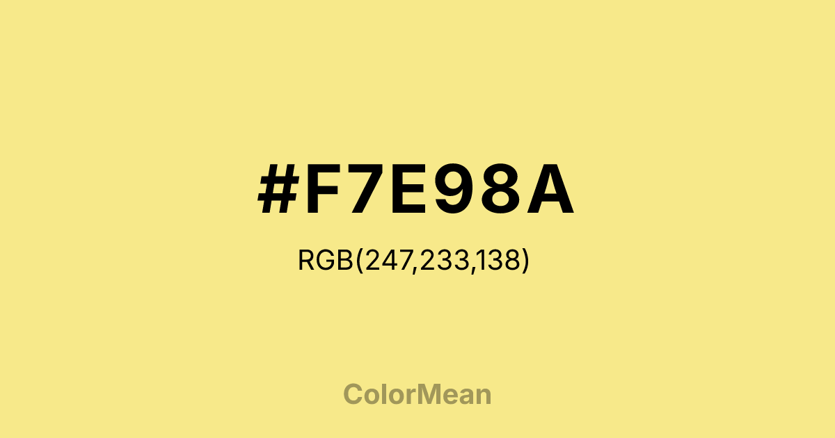 #F7E98A color swatch