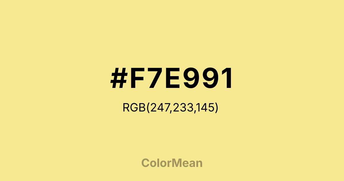#F7E991 color swatch