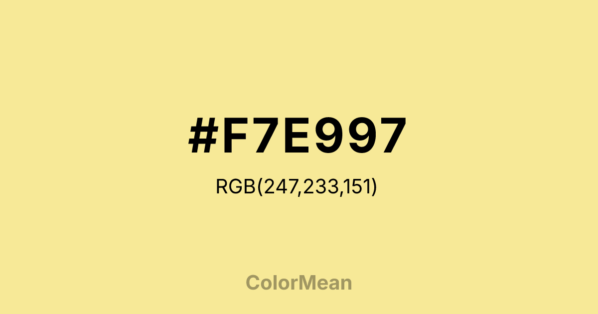 #F7E997 color swatch
