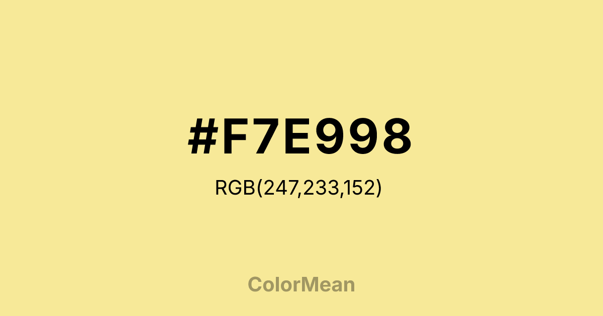 #F7E998 color swatch