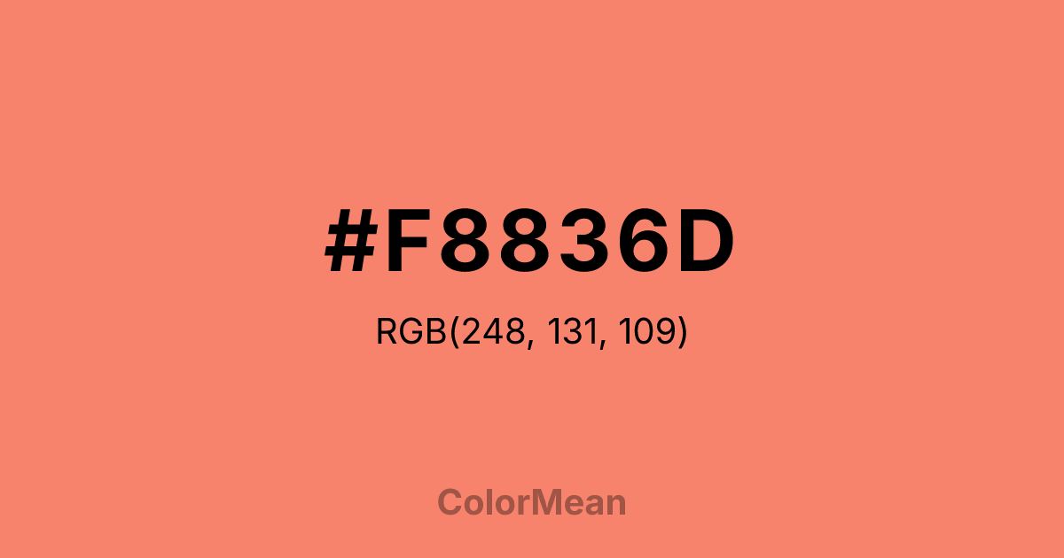 #F8836D color swatch