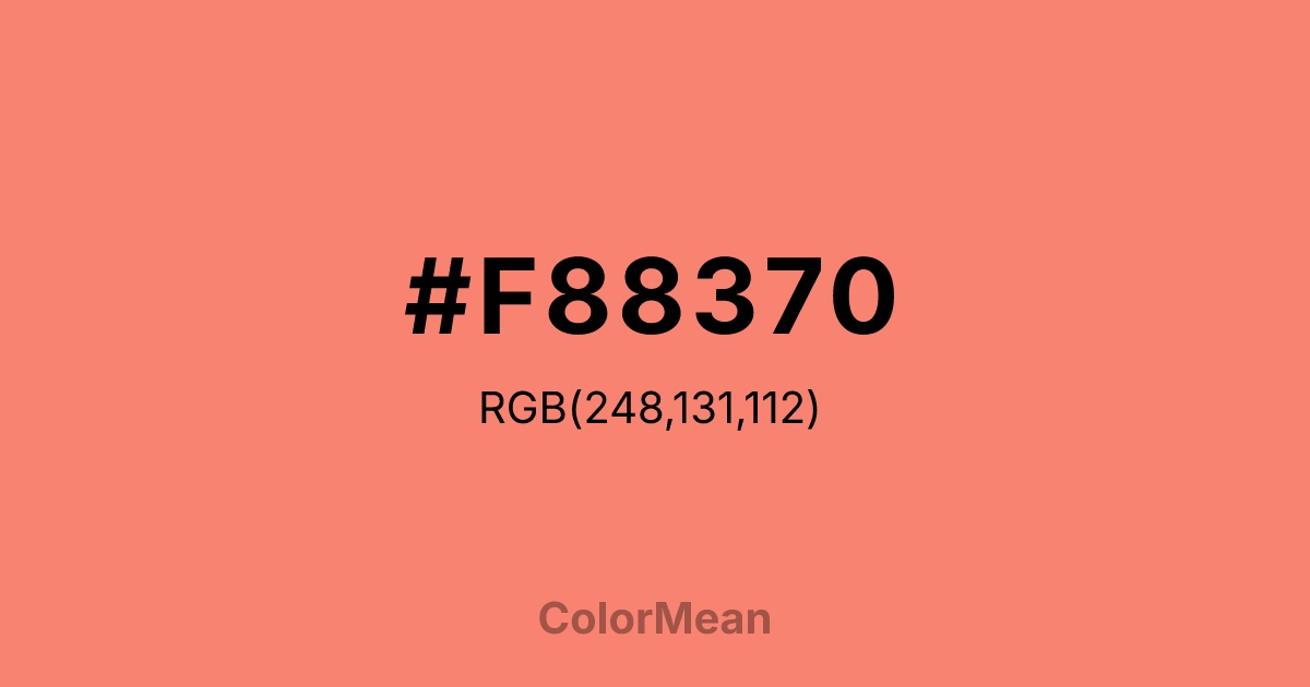 #F88370 color swatch