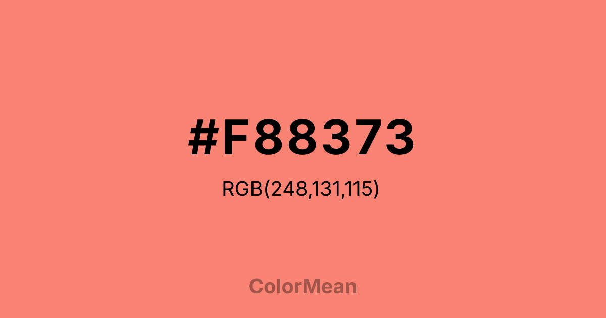 #F88373 color swatch