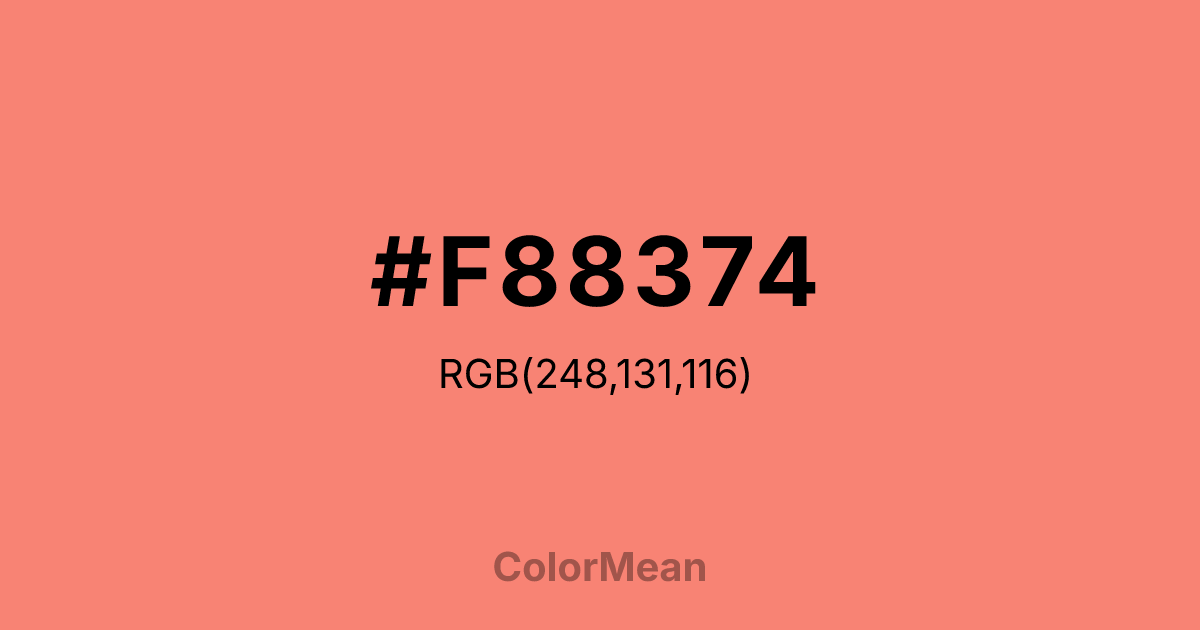 #F88374 color swatch