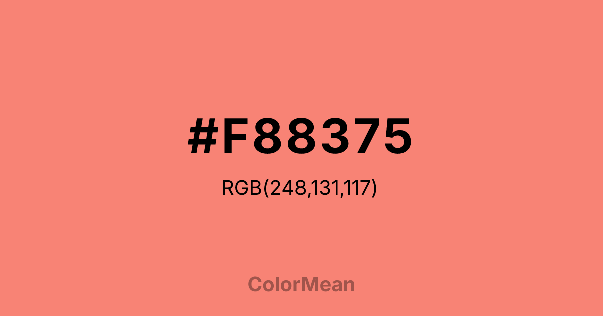 #F88375 color swatch