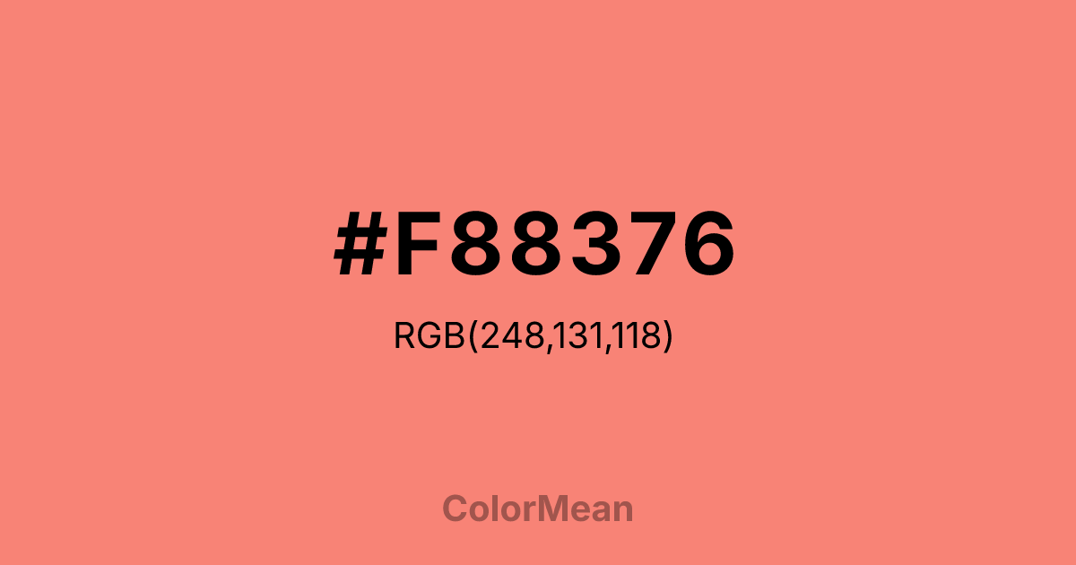 #F88376 color swatch