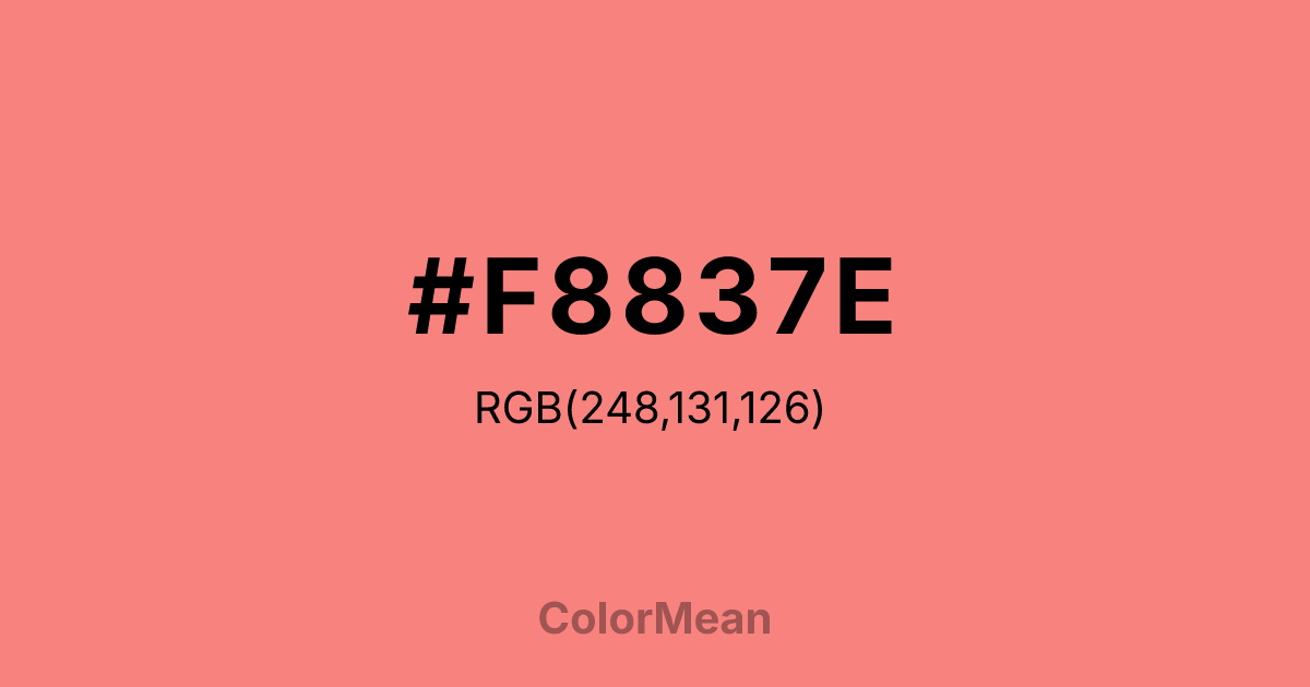 #F8837E color swatch