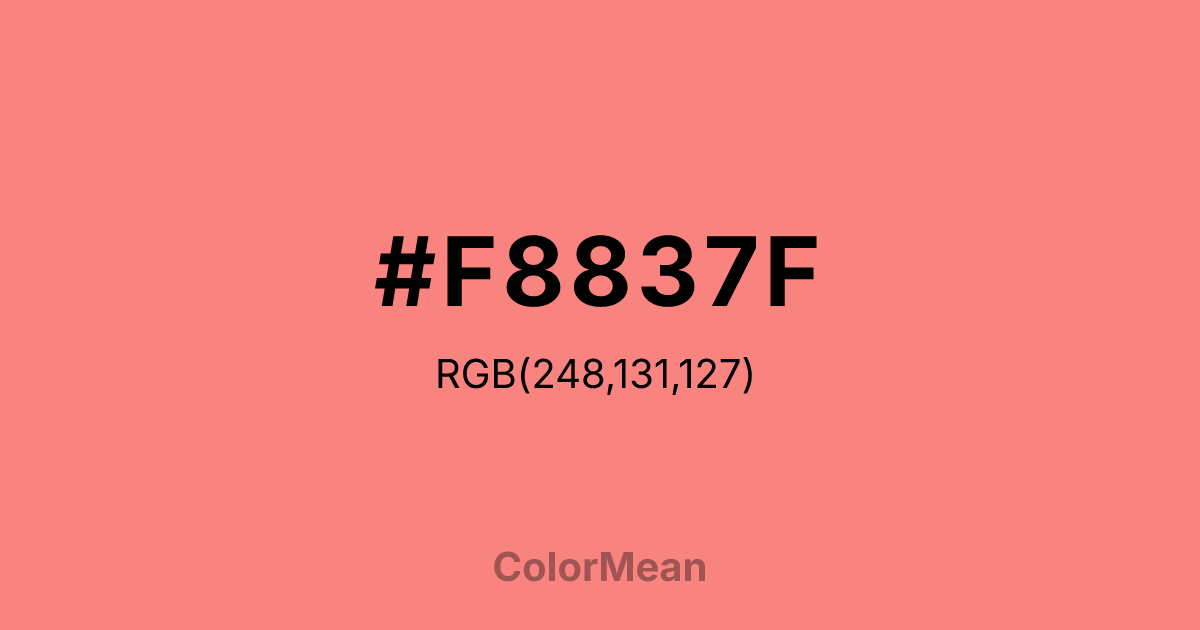 #F8837F color swatch