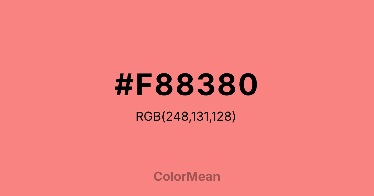 #F88380 color swatch