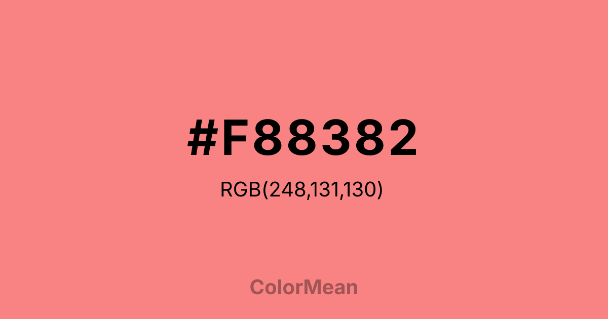 #F88382 color swatch
