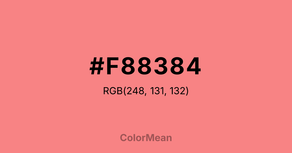 #F88384 color swatch