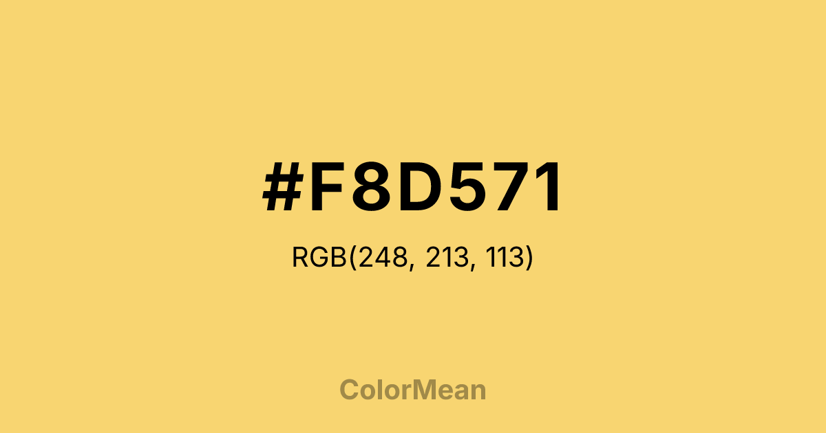 #F8D571 color swatch