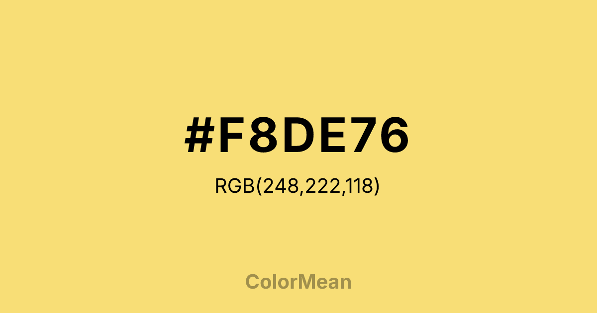 #F8DE76 color swatch