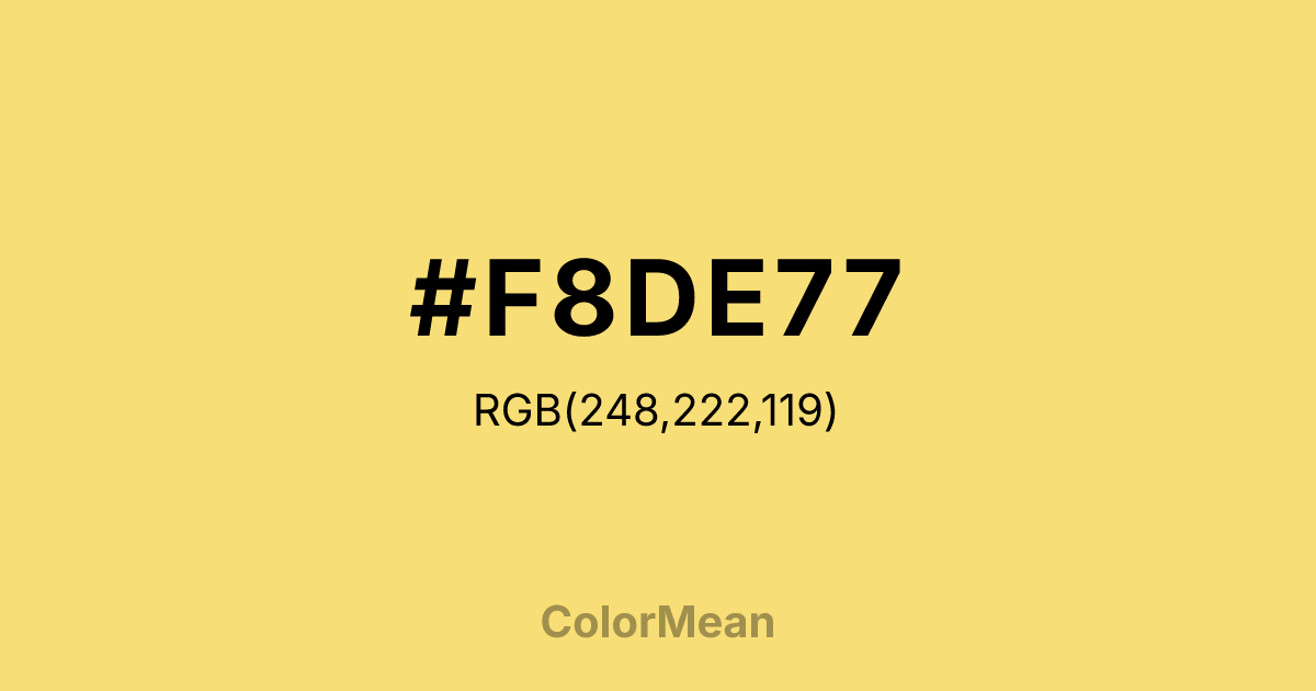 #F8DE77 color swatch
