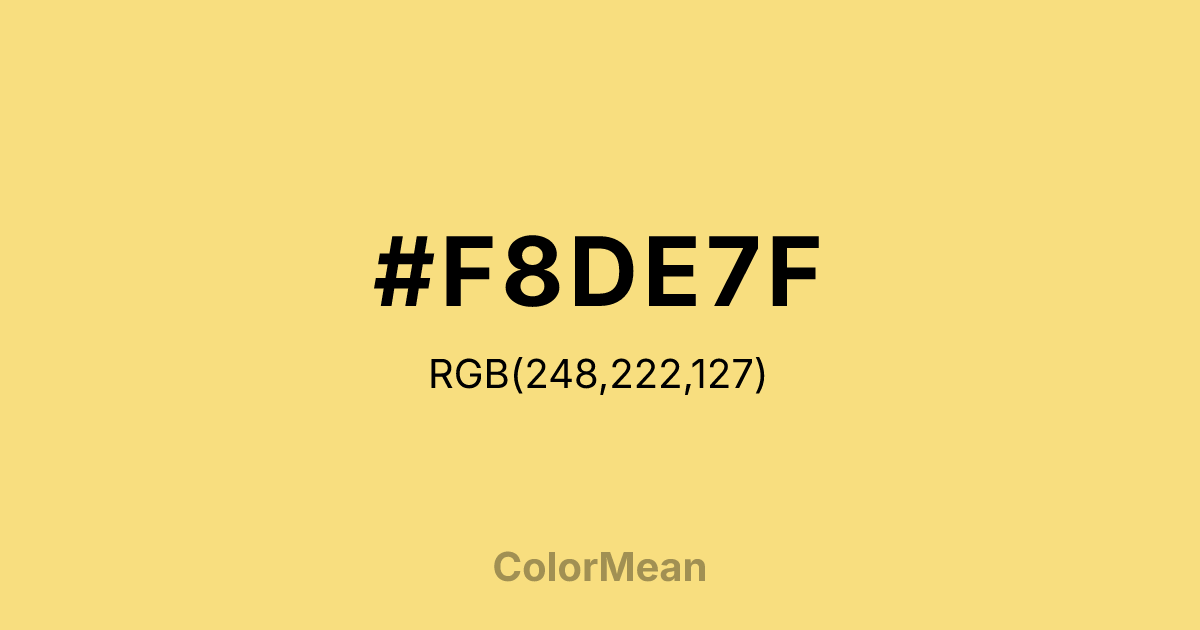 #F8DE7F color swatch