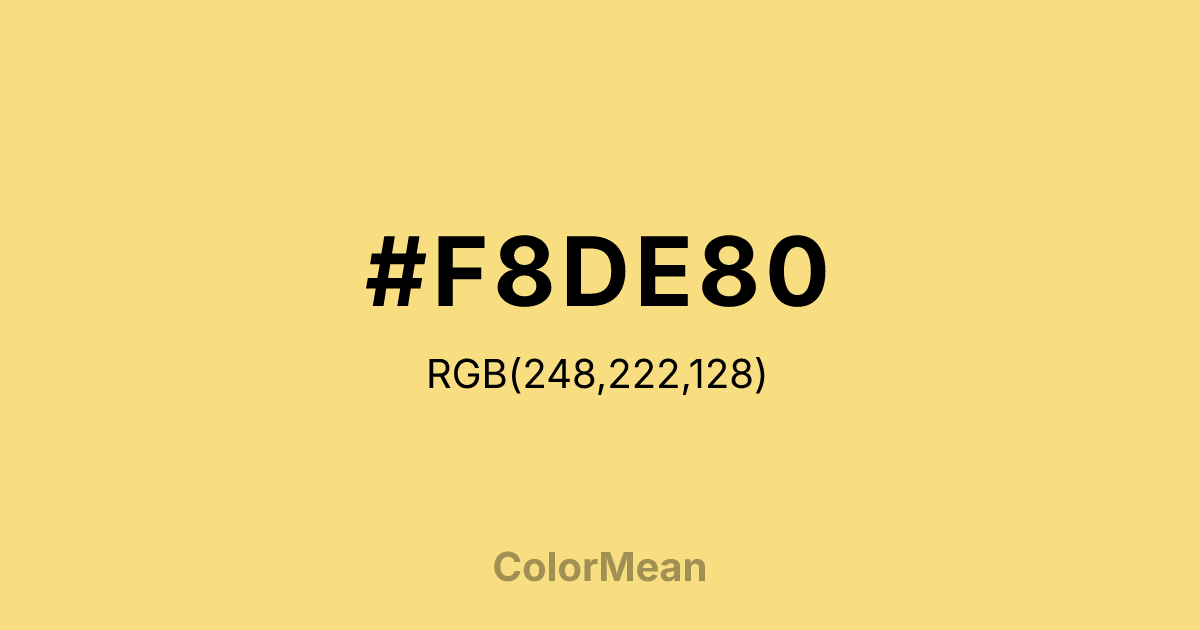 #F8DE80 color swatch