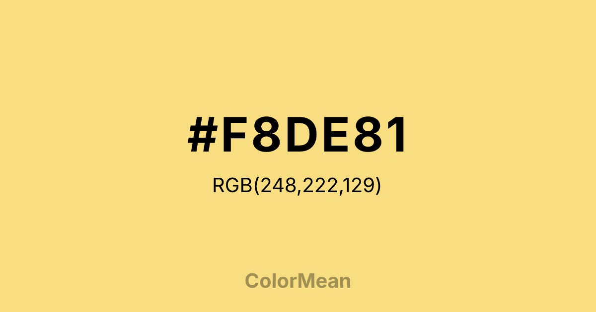 #F8DE81 color swatch