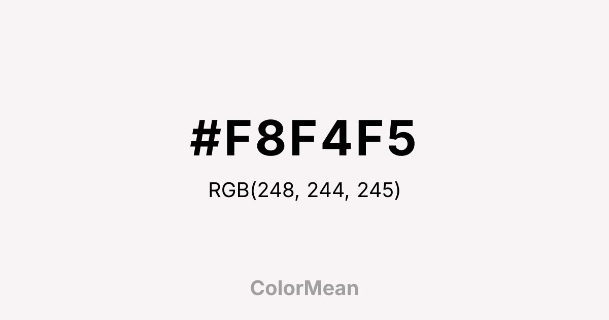 #F8F4F5 color swatch