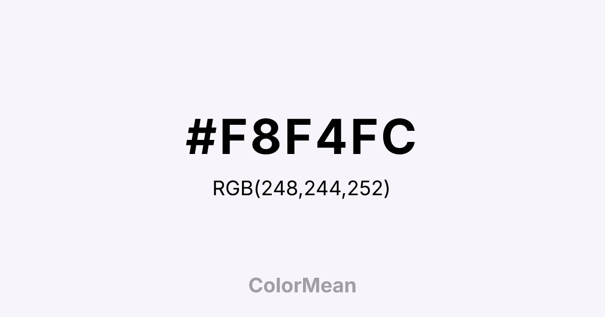 #F8F4FC color swatch