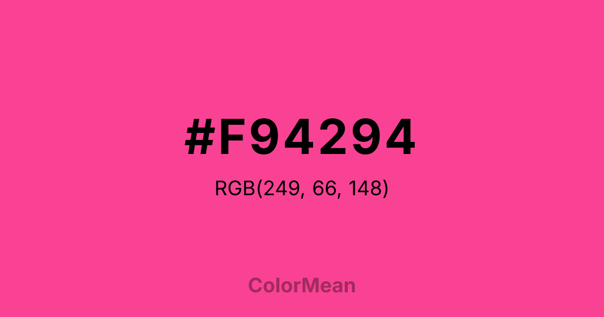 #F94294 color swatch