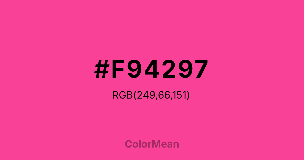 #F94297 color swatch