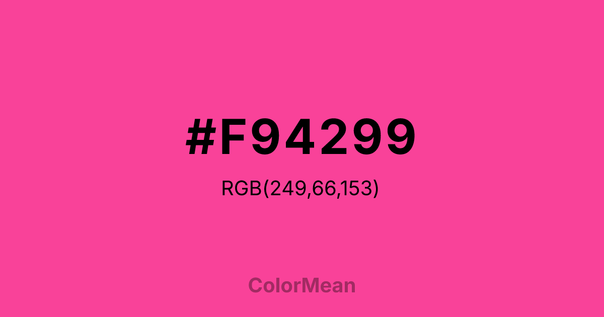 #F94299 color swatch