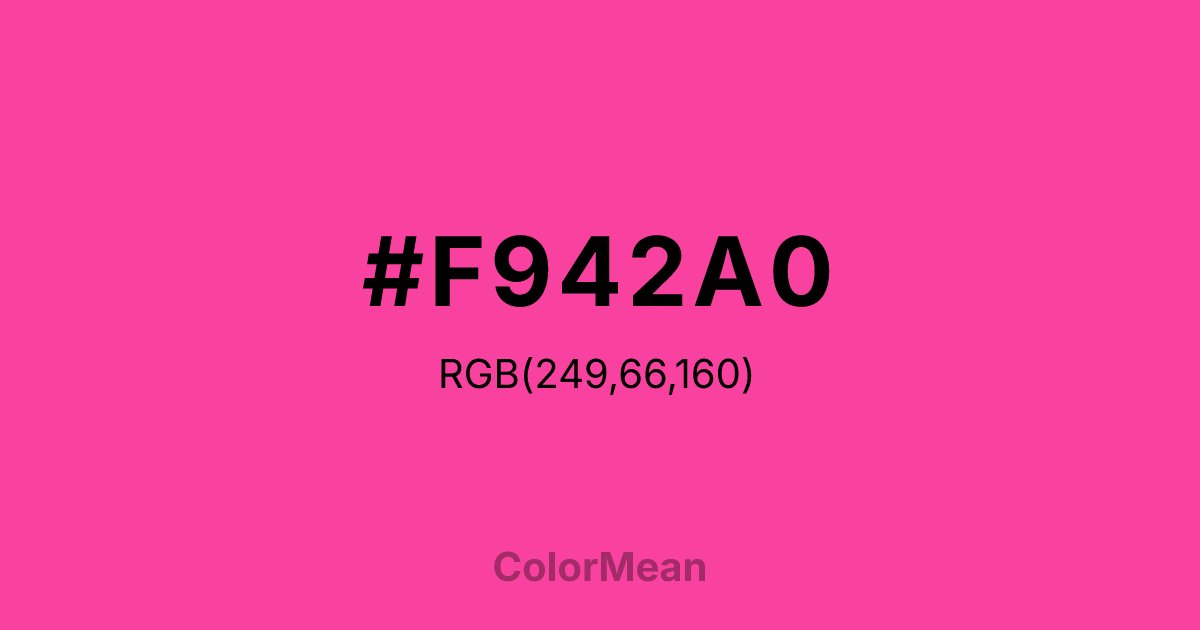 #F942A0 color swatch